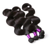 Peruvian Body Wave Bundles Remy Human Hair Extensions Natural Color 3/4 bundles For women