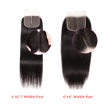 HD lace Closure 10-20inch Peruvian Hair | Natural Straight Hair Closure Remy Hair 4*4 Swiss Lace Closure